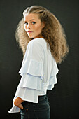 Young Woman with Crimped Hair