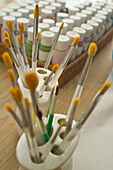 Close up of Assorted Paintbrushes