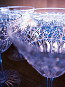 Close up of Crystal Glasses