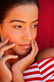 Close up Portrait of Young Woman