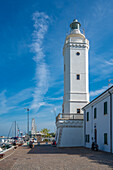 View of Rimini lighthouse, Rimini, Emilia-Romagna, Italy, Europe