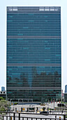 View of the United Nations Secretariat Building, a skyscraper at the headquarters of the United Nations in the Turtle Bay neighborhood, Manhattan, New York City, United States of America, North America