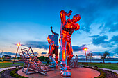 Die Statuen der Schiffsbauer von Port Glasgow, Coronation Park, Port Glasgow, Schottland, Vereinigtes Königreich, Europa