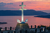 Free French Memorial Cross, Lyle Hill, Greenock, Firth of Clyde, Inverclyde, Scotland, United Kingdom, Europe