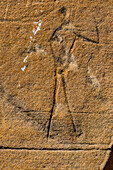 Indian rock carving, Writing-on-Stone Provincial Park, UNESCO World Heritage Site, Alberta, Canada, North America