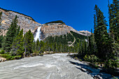 Takakkaw Falls, zweithöchster Wasserfall in Kanada, Yoho-Nationalpark, UNESCO-Welterbe, British Columbia, Kanada, Nordamerika