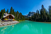 Restaurant am Emerald Lake, Yoho-Nationalpark, UNESCO-Welterbestätte, Britisch-Kolumbien, Kanada, Nordamerika