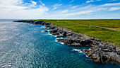 Coastline around Cape Race Lighthouse, Mistaken Point, UNESCO World Heritage Site, Avalon Peninsula, Newfoundland, Canada, North America