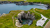 Double arch, Dungeon Provincial Park, Bonavista Peninsula, Newfoundland, Canada, North America