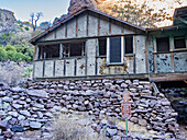 Verlassenes Gebäude aus den späten 1800er Jahren vom Van Patten Mountain Camp, Dripping Springs Trail, Las Cruces, New Mexico, Vereinigte Staaten von Amerika, Nordamerika