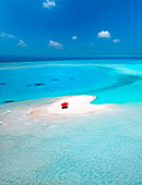 Herzförmige Sandbank, Die Malediven, Indischer Ozean, Asien