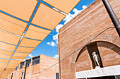 Facade of the Museo Nacional de Arte Romano (National Museum of Roman Art), Merida, Extremadura, Badajoz, Spain, Europe