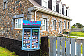 Honesty box with homemade products on the Isle of Sark, Channel Islands, Europe