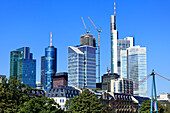 Buildings in the banking district, Frankfurt am Main, Hesse, Germany, Europe