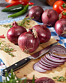 Red onions, Allium cepa