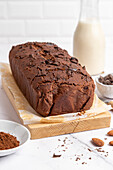 Gluten free vegan chocolate bread loaf