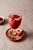 Blood orange and pomegranate mocktail