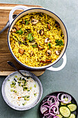 Indian Mushroom Pilau rice dish