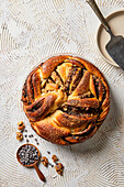 Frisches Schokoladen-Walnuss-Strudel-Brot