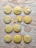 Shortbread biscuits sprinkled with sugar