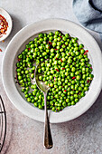 Macho peas side dish in a serving bowl