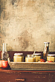 Preserves in a rustic kitchen
