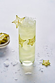 Starfruit Cocktail Drink with Ice