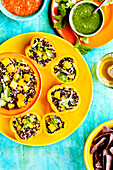 Stuffed mini peppers with black quinoa