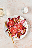 Endive and Grapefruit Salad with Mustard Dressing and White Wine