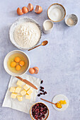 Ingredients for a citrus bundt cake