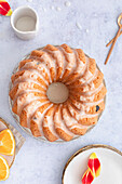 A circular citrus bundt cake