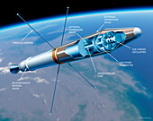 Explorer 1 satellite, illustration