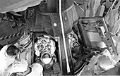 Gemini IV crew being shut into capsule