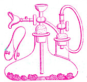 Ether anaesthetic apparatus, 19th century illustration