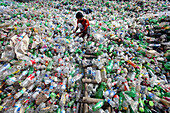 Plastic bottle recycling, Dhaka, Bangladesh