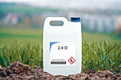 Container of 2, 4-D selective herbicide