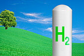 Hydrogen plant, conceptual illustration