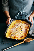 Curd cheese strudel with berries