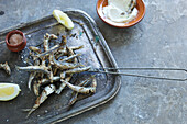 Boquarones frites - fried anchovies (Spain)