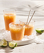 Papaya smoothie with lime and ginger