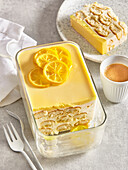 Lemon tiramisu with mascarpone and candied lemons