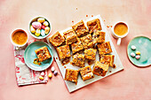Blondies with nuts and chocolate chips