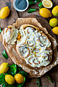 Lemon curd and poppy seed buns