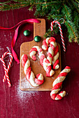Candy cane Christmas biscuits