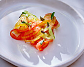 Colourful tomato carpaccio