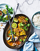 Lamb rib curry with lime and coriander