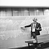 US physicist Steven Weinberg giving talk at CERN