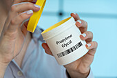 Propylene glycol food additive, conceptual image