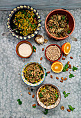 Marokkanischer Kichererbsen-Eintopf mit Orangen und Nüssen