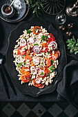 Cannellini bean and tomato salad with sumac dressing